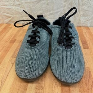 ARCOPEDICO Gray Knit Low Wedge Comfort Round Toe Lace Up Arch Support Shoes 38